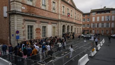 Vue générale du palais de justice d'Albi, le jour de l'ouverture du procès de Cédric Jubillar, le 22 septembre 2025