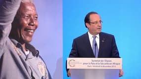 François Hollande a rendu hommage à Nelson Mandela, à l'Elysée, en ouverture du sommet franco-africain.