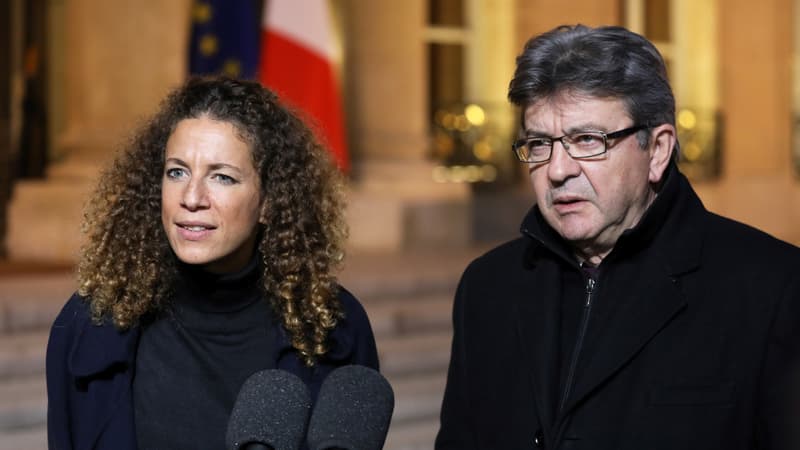 Charlotte Girard et Jean-Luc Mélenchon.