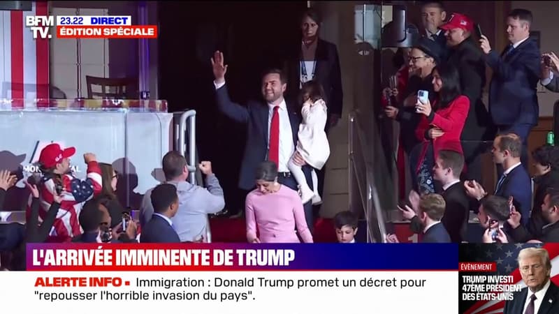 Investiture de Donald Trump: l'arrivée du vice-président J.D. Vance à la Capital One Arena de Washington