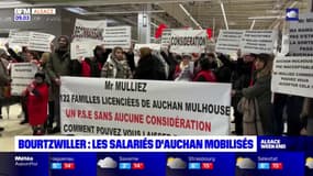 Bourtzwiller: les salariés d'Auchan mobilisés pour une meilleure indemnisation