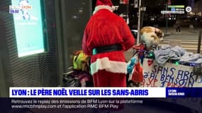 Lyon: le Père Noël veille sur les sans-abris