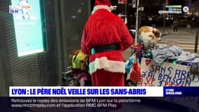 Lyon: le Père Noël veille sur les sans-abris