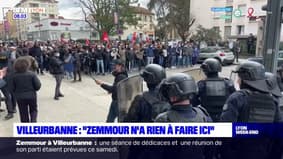 "Il n'a rien à faire ici": 300 personnes ont manifesté à Villeurbanne contre la venue d'Éric Zemmour