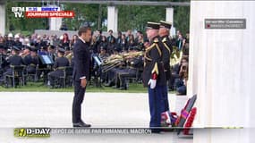 Débarquement: Charles III et Emmanuel Macron déposent des gerbes de fleurs à Ver-sur-Mer en hommage aux soldats britanniques 