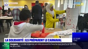 Centre de loisir la solidarité : les enfants préparent le carnaval