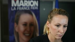 La tête de liste de Reconquête pour les élections européennes de juin 2024, Marion Maréchal, à Paris le 7 mai 2024