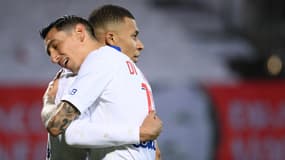 Di Maria et Mbappé avec le PSG