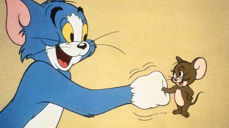 Un vieux dessin animé "Tom et Jerry"