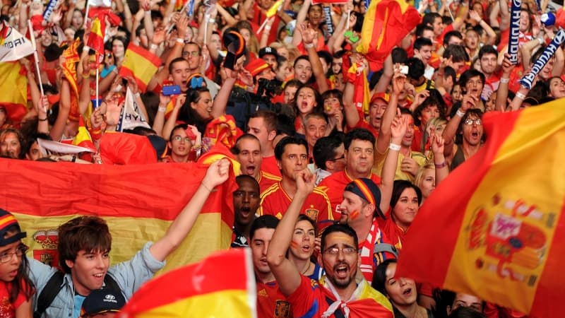 Des supporters espagnols