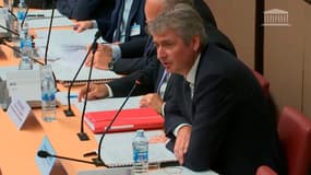 Emmanuel Besnier, PDG de Lactalis, face à la commission d'enquête parlementaire. 