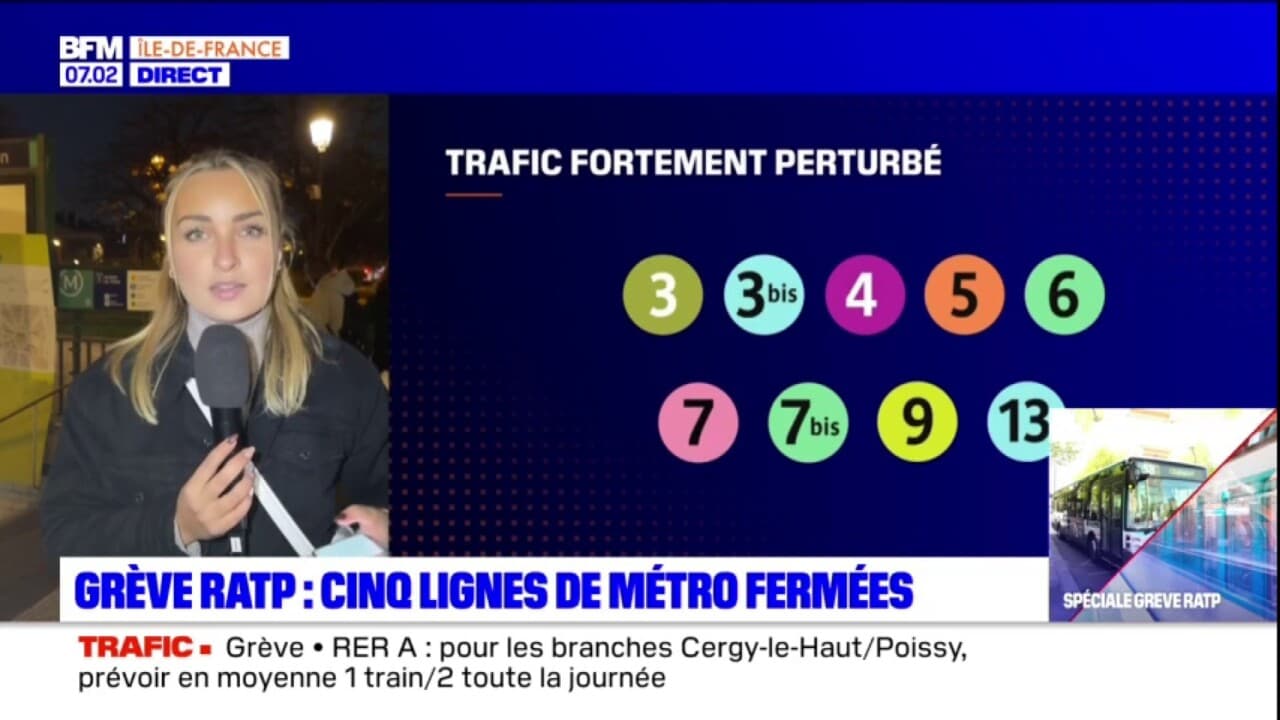Grève RATP: cinq lignes de métro fermées