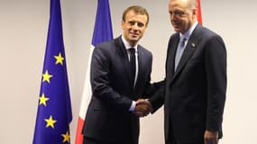 Emmanuel Macron et Recep Erdogan à Bruxelles le 12 juillet.
