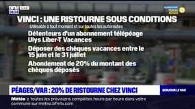 Var: des ristournes sous conditions aux péages Vinci