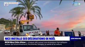 Nice installe ses décorations de Noël 