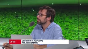 Cazarre fait l'interview de Felipe Saad 