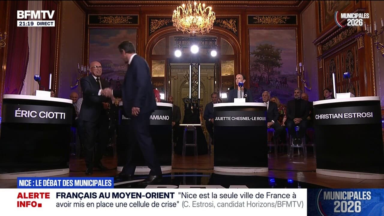 Municipales à Nice: le serrage de main entre Christian Estrosi (Horizons) et Éric Ciotti (UDR) sur fond de tensions lors de la campagne Kép