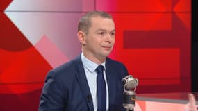 Le ministre du Travail Olivier Dussopt ce vendredi 27 janvier sur BFMTV et RMC face à Philippe Corbé.