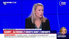 Pour Marion Maréchal, il faut "calibrer" les sanctions contre la Russie pour éviter "une situation dramatique sur le plan social"