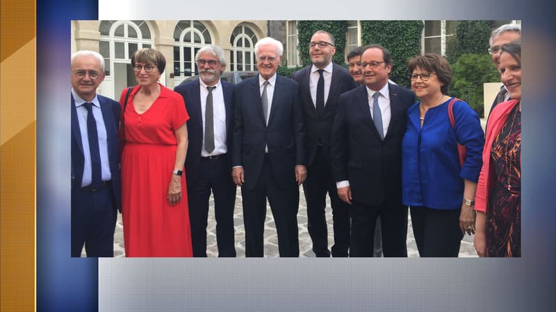 La photo de famille des ténors du PS, ce mercredi.