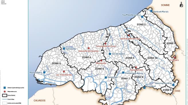 La préfecture de la Seine-Maritime a indiqué ce jeudi matin dans un communiqué mettre en place une mesure de vigilance précoce pour trois des dix zones sécheresse du département.