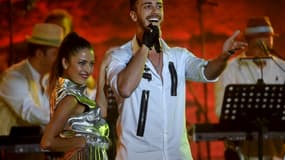 Saad Lamjarred lors du 52e festival de Carthage en Tunisie le 30 juillet 2016