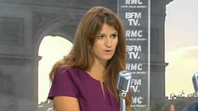 Marlène Schiappa, secrétaire d'État chargée de l'Égalité entre les femmes et les hommes, sur le plateau de Bourdin Direct.