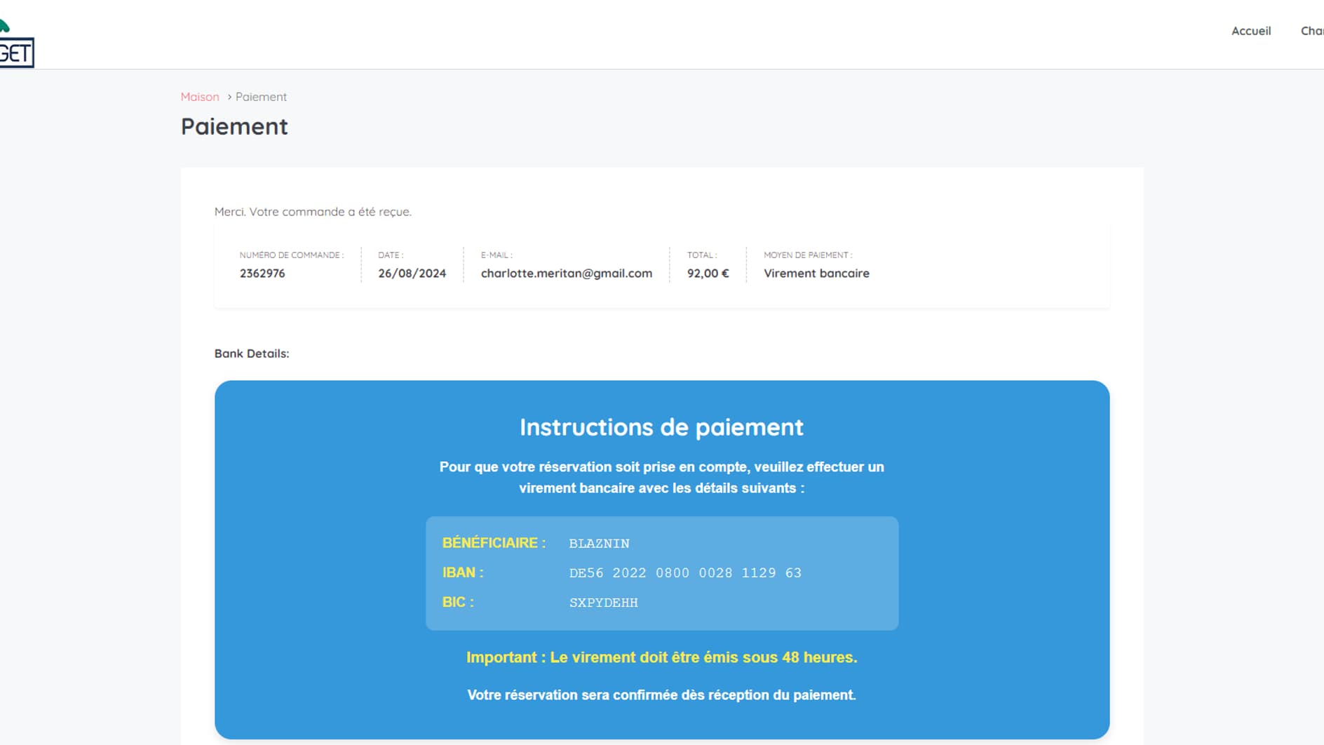 Capture d'écran Rivierabudget.com