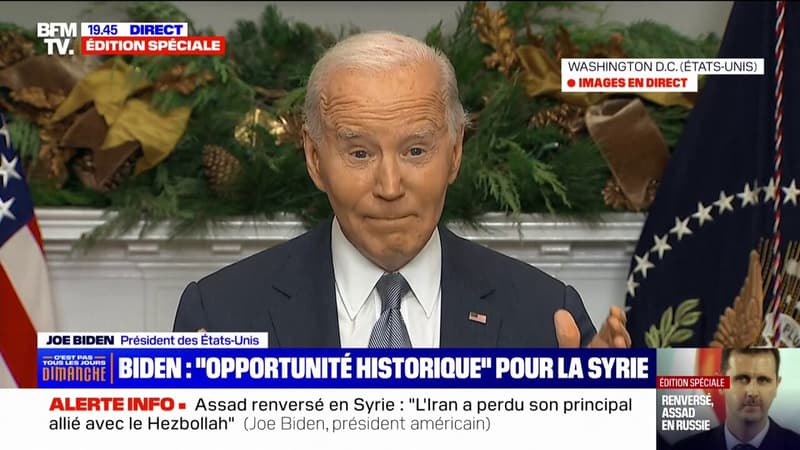 Bachar al-Assad renversé: Joe Biden appelle à former un nouveau gouvernement qui 