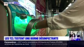 Une borne de désinfection des mains testée à la Part-Dieu