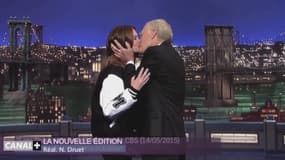 David Letterman embrasse Julia Roberts sur le plateau du Late show