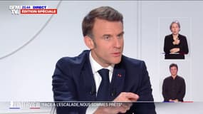 Emmanuel Macron sur la situation à Gaza: "La sécurité de toute la région dépend d'une réponse politique au droit légitime des Palestiniens à avoir un État"