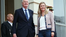 Michel Barnier et Yaël Braun-Pivet à l'hôtel de Lassay le 7 septembre 2024 