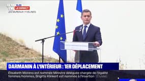 Gérald Darmanin s'adresse aux policiers des Mureaux: "J'ai été particulièrement choqué de la mort de vos collègues"