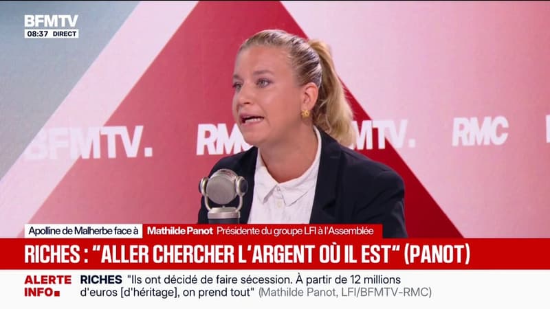 Mathilde Panot affirme que si "certains riches" ne veulent pas rester en France, La France insoumise ira "les rechercher pour faire un impôt différentiel"