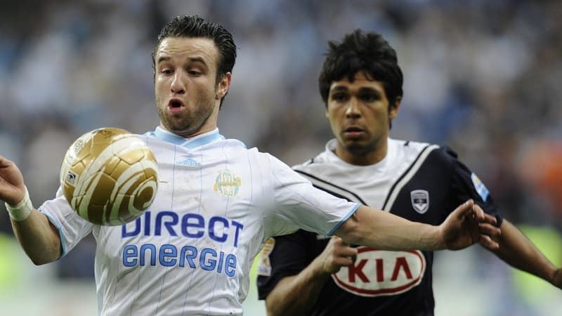 Mathieu Valbuena avec le maillot de l'OM