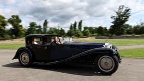 Une Bugatti Royale type 41 "Coupé Napoléon" de musée de l'automobile de Mulhouse -Haut-Rhin), roulant avec un carburant de synthèse le vendredi 6 juin 2025.