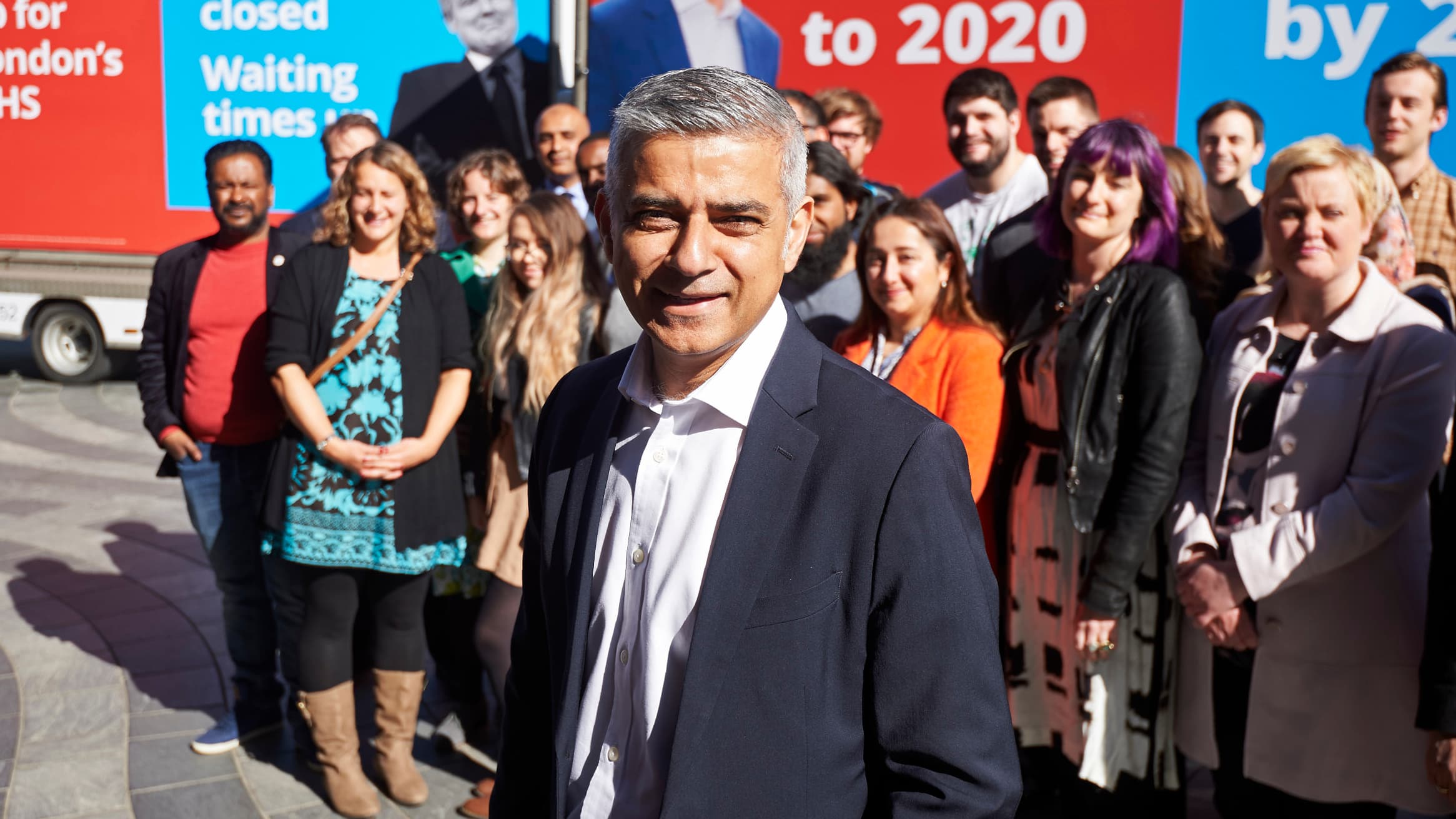 Sadiq Khan, le candidat du Labour à la mairie de Londres, le 4 mai 2016. Sadiq Khan, le candidat du Labour à la mairie de Londres, le 4 mai 2016.