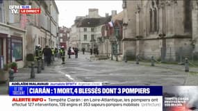 Tempête Ciarán: une église endommagée à Argentan dans l'Orne