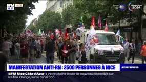 Manifestation contre l'extrême droite: 3.000 personnes présentes à Nice selon les syndicats, 2.500 selon la police