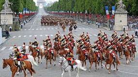 La Garde Républicaine, lors du défilé du 14 juillet 2015.