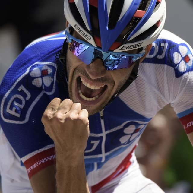 Thibaut Pinot lors de sa victoire dans la 20e étape du Tour de France 2015