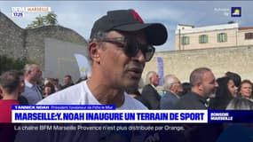 Marseille: Yannick Noah inaugure un nouveau terrain de sport