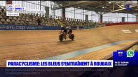 Paracyclisme: les Bleus s'entraînent à Roubaix