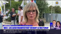 Nice: les AESH manifestent devant le rectorat