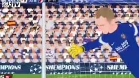 Atlético-Real, la parodie en dessin animé