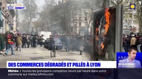 Manifestation contre la réforme des retraites : des commerces dégradés et pillés à Lyon