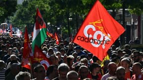 Une manifestation contre la réforme des retraites, à Marseille, le 1er octobre 2024.