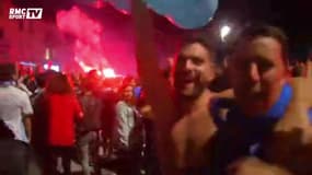 Scènes de liesse à Marseille après la qualification de l'OM pour la finale de la Ligue Europa
