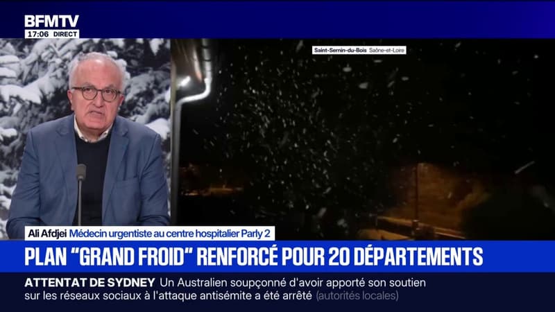 Plan "grand froid": "Avec le changement climatique, on a des [températures] extrêmes qui arrivent de plus en plus", observe Ali Afdjei, médecin urgentiste